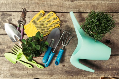 Gardener preparing tools at a St Johns Wood property